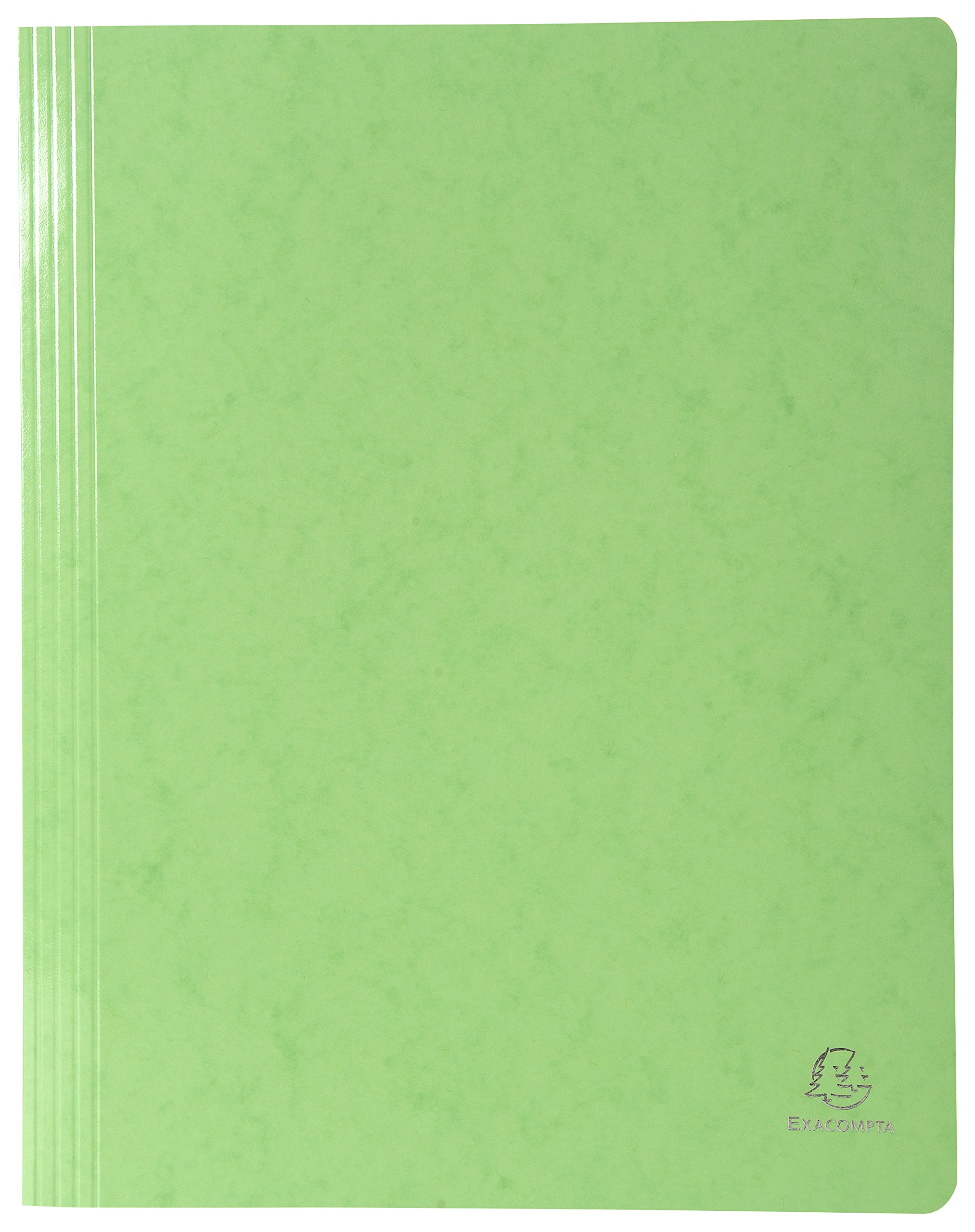 Exacompta - Ref 380805B - Iderama Collection - Flat Bar Files - 240 x 320mm in Size, Suitable for A4 Documents, 355gsm Glossy-Coated Pressboard - Lime Green (Pack of 25)