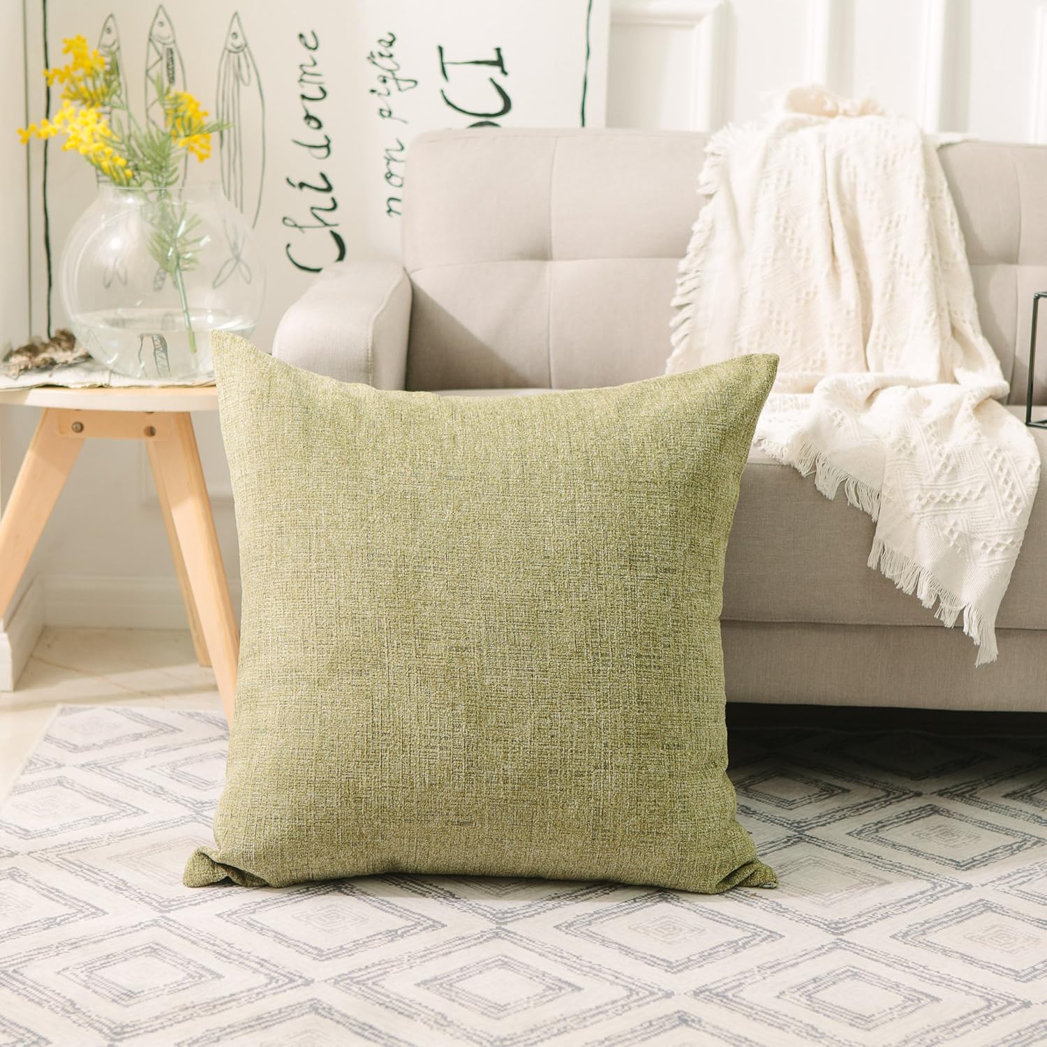 Best sage leaf sofa cover