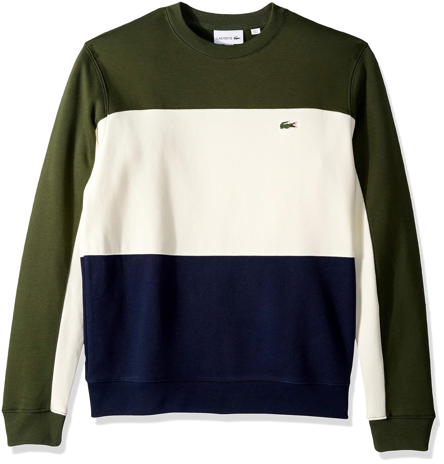 lacoste colour block sweatshirt