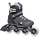 Rollerblade Macroblade 84 Women's Adult Fitness Inline Skate, Black &amp; Lavender, Performance Inline Skates