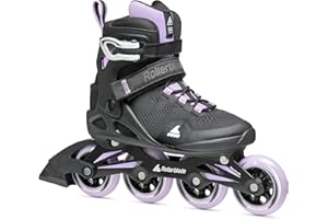 Rollerblade Macroblade 84 Women's Adult Fitness Inline Skate, Black & Lavender, Performance Inline Skates