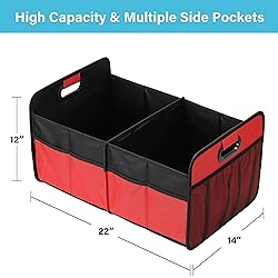 Simple Deluxe Car Trunk Organizer, 2 Compartments