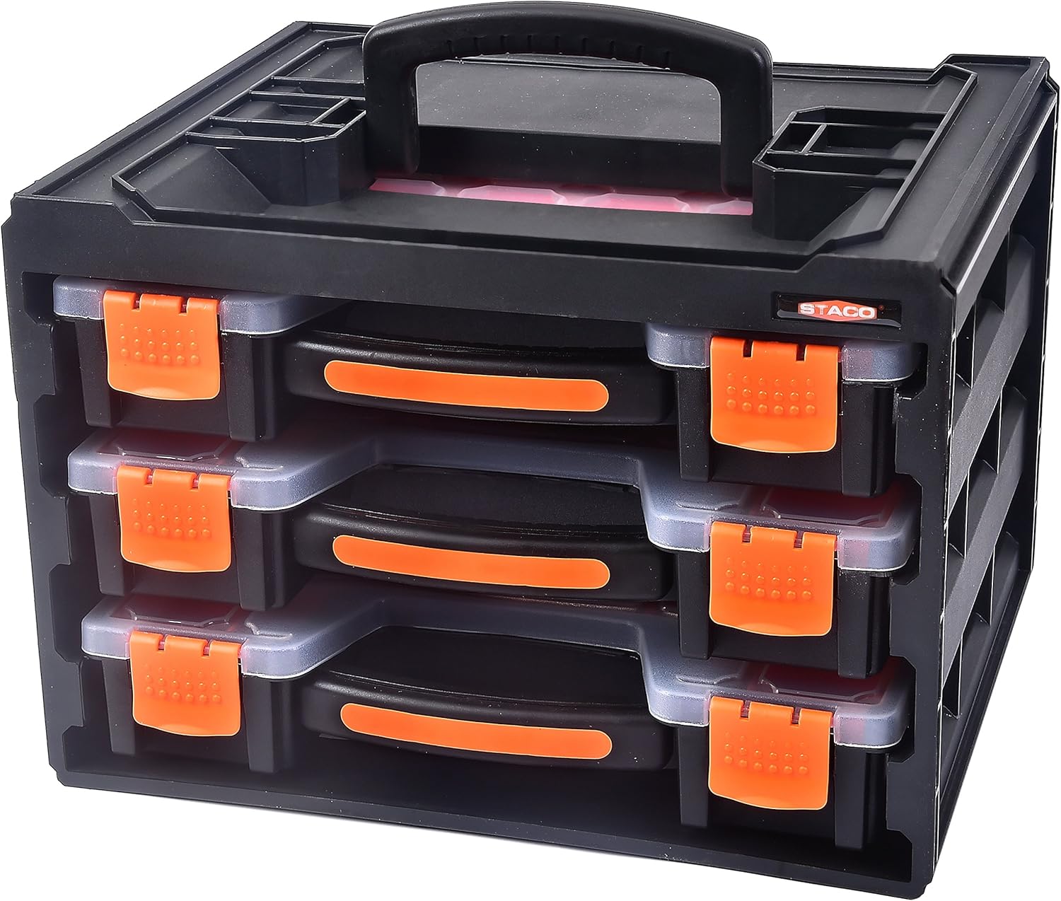 STACO 88317 Assortment Organizer Box, Black