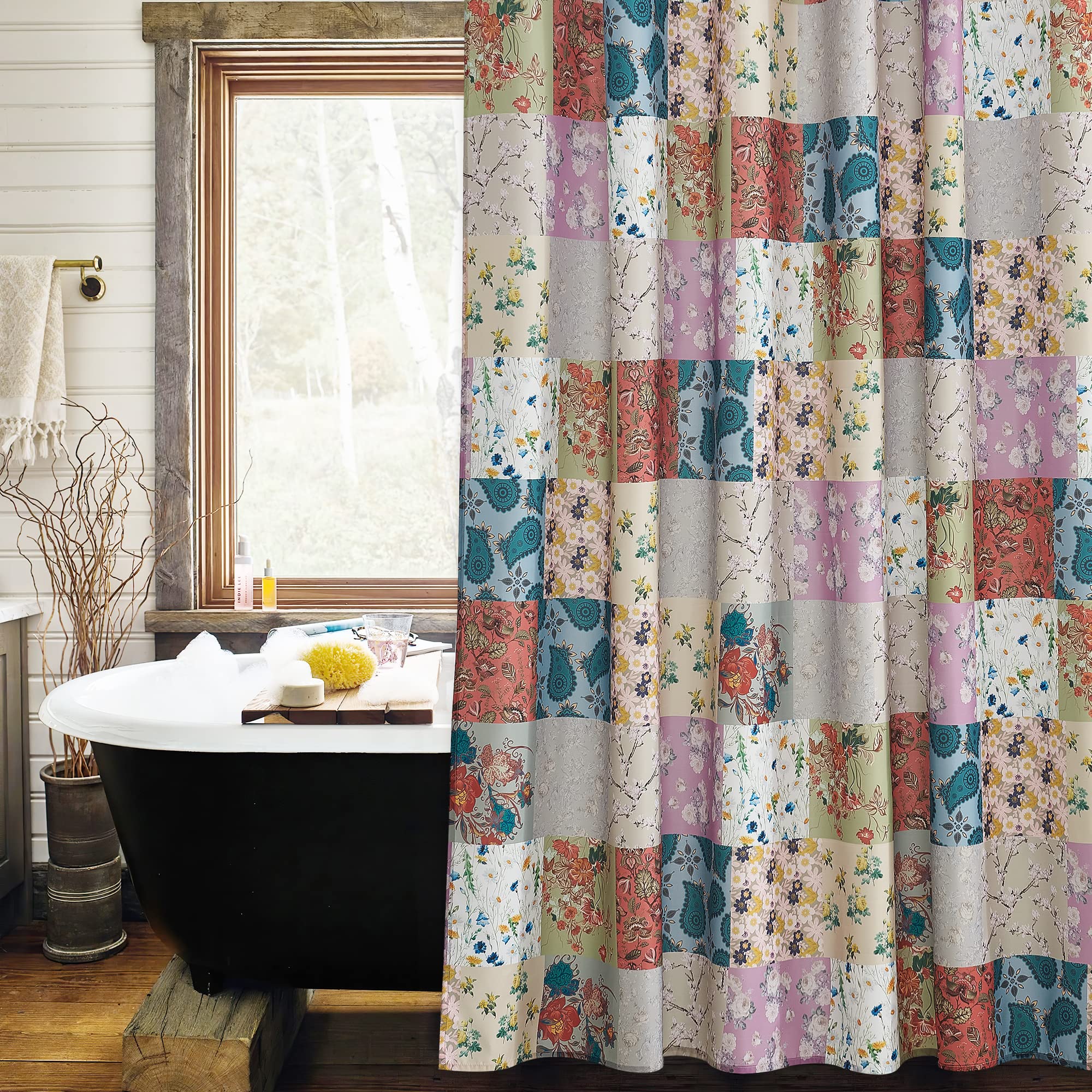KGORGE Shabby Chic Vintage Paisley Bathroom Curtains for Shower Curtains — image 1