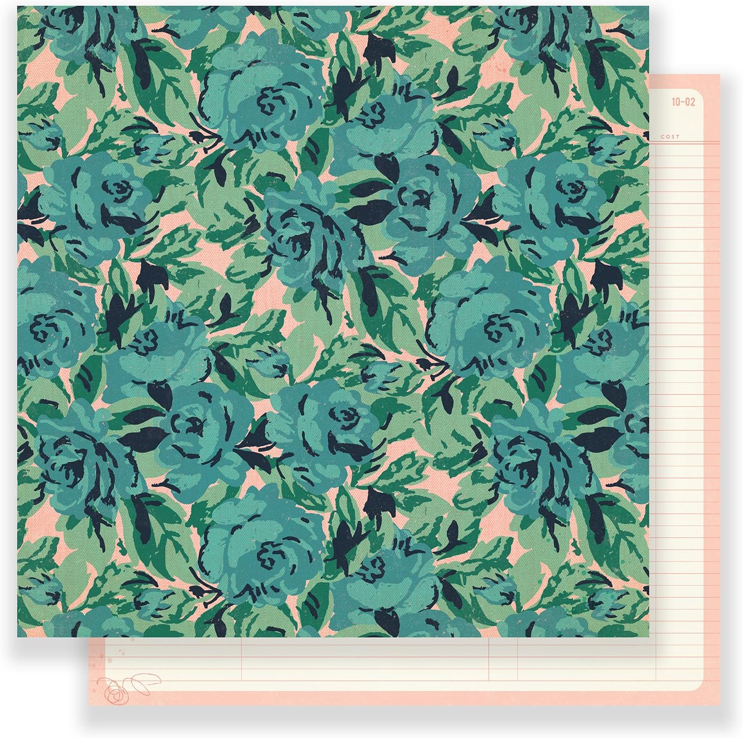 Maggie Holmes Flourish Patterned 12 x 12 Paper Rose Garden (25 Pack), 25 Piece