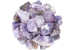 ZAICUS Amethyst Rough Rocks for Tumbling, Raw Stones and Crystals for Jewelry Making, Polishing, Cabbing, Lapidary, Fountain Rocks, Decoration, Wire Wrapping, Gem Mining, Reiki Healing 1 lb
