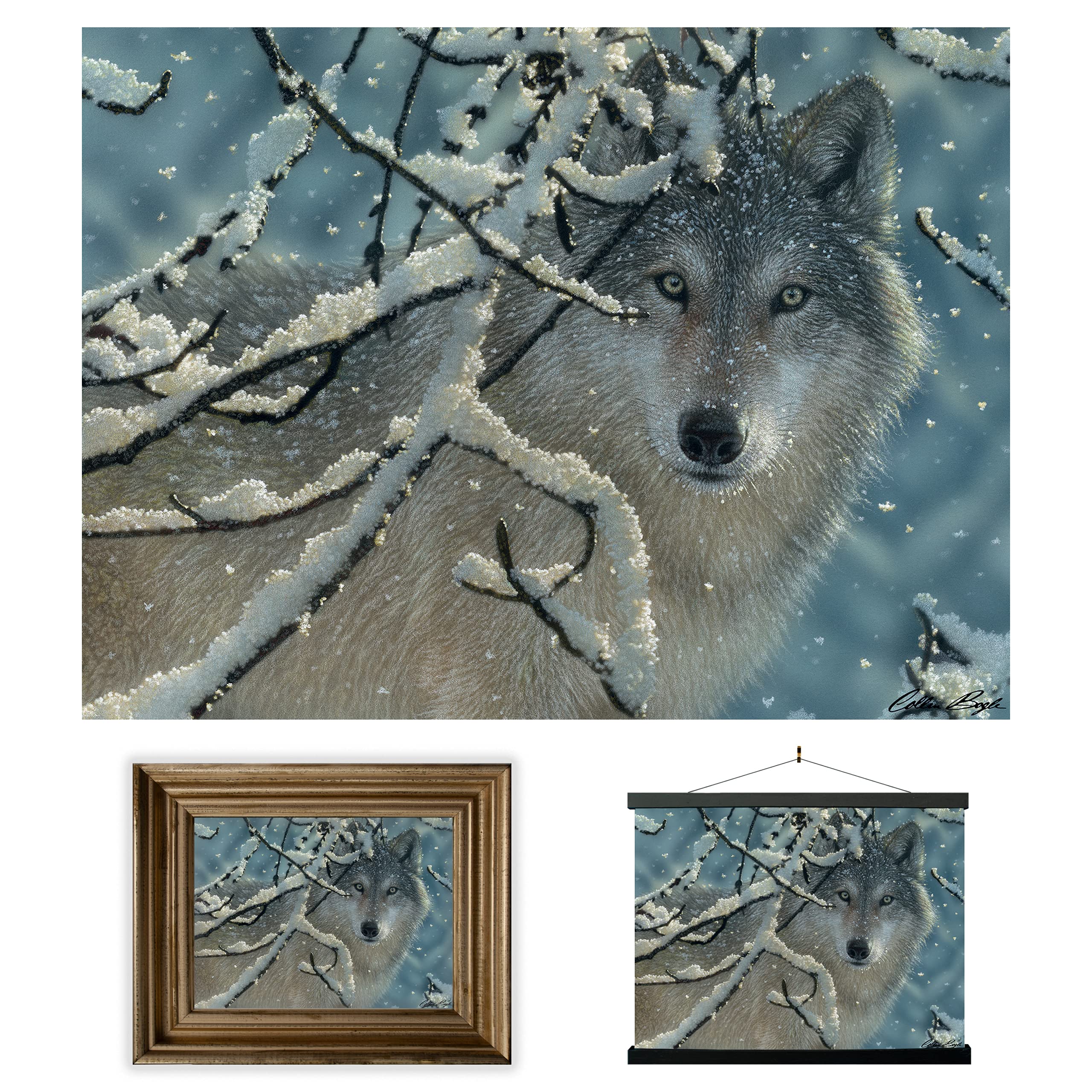 3D LiveLife Lenticular Wall Art Prints - Broken Silence from Deluxebase. Unframed 3D Wolf Poster. A perfect wall filler. Original artwork licensed from renowned artist, Collin Bogle โ image 1