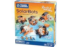 Thames & Kosmos SolarBots: 8-in-1 Solar Robot STEM Experiment Kit | Build 8 Cool Solar-Powered Robots in Minutes | No Batteri