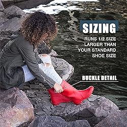NORTY Waterproof Rain Boots for Women Size 6, Mid