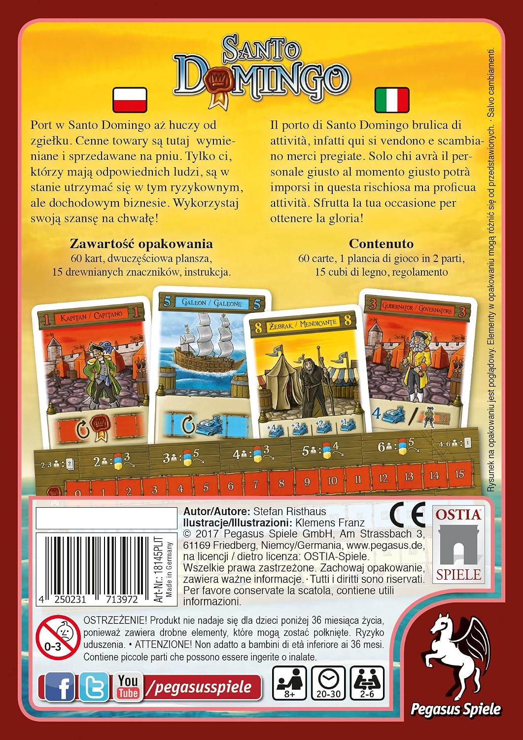 Pegasus Spiele 18145PLIT - Santo Domingo (Polish/Italian Edition), Green, Blue, Yellow - Image 4