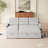 83.5" Sectional Sleeper Sofa with Pull Out Couch