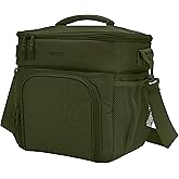 Bentgo Prep Deluxe Insulated Multimeal Bag - Lunch Box Bag, Holds 5 Meals, Premium Insulation up to 8 Hrs, Durable, Water-Resistant - Large Capacity For Adult Meal Prep (Olive Green)