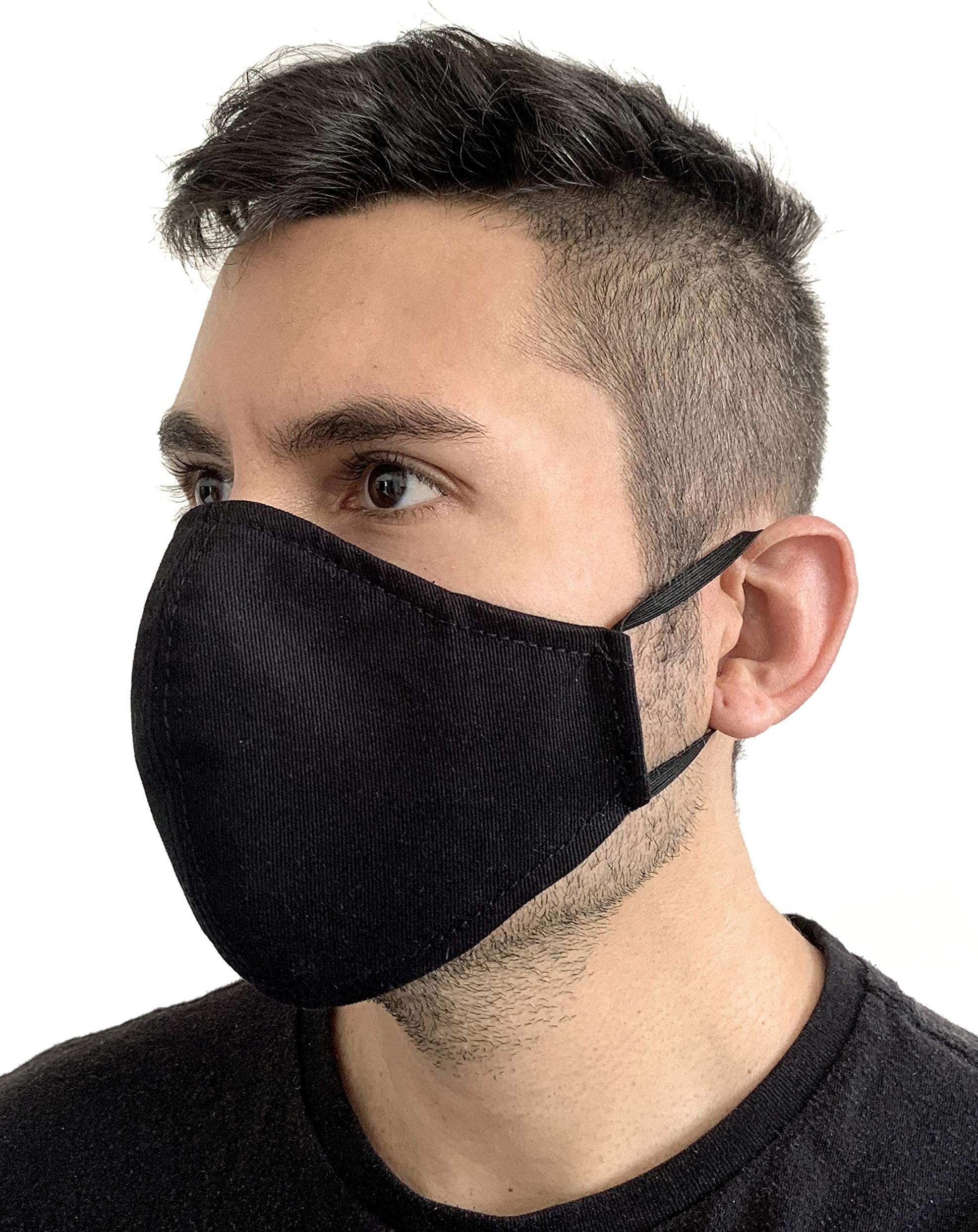 Under NY Sky Safety Face Masks - Pocket For Filter (Black Twill)