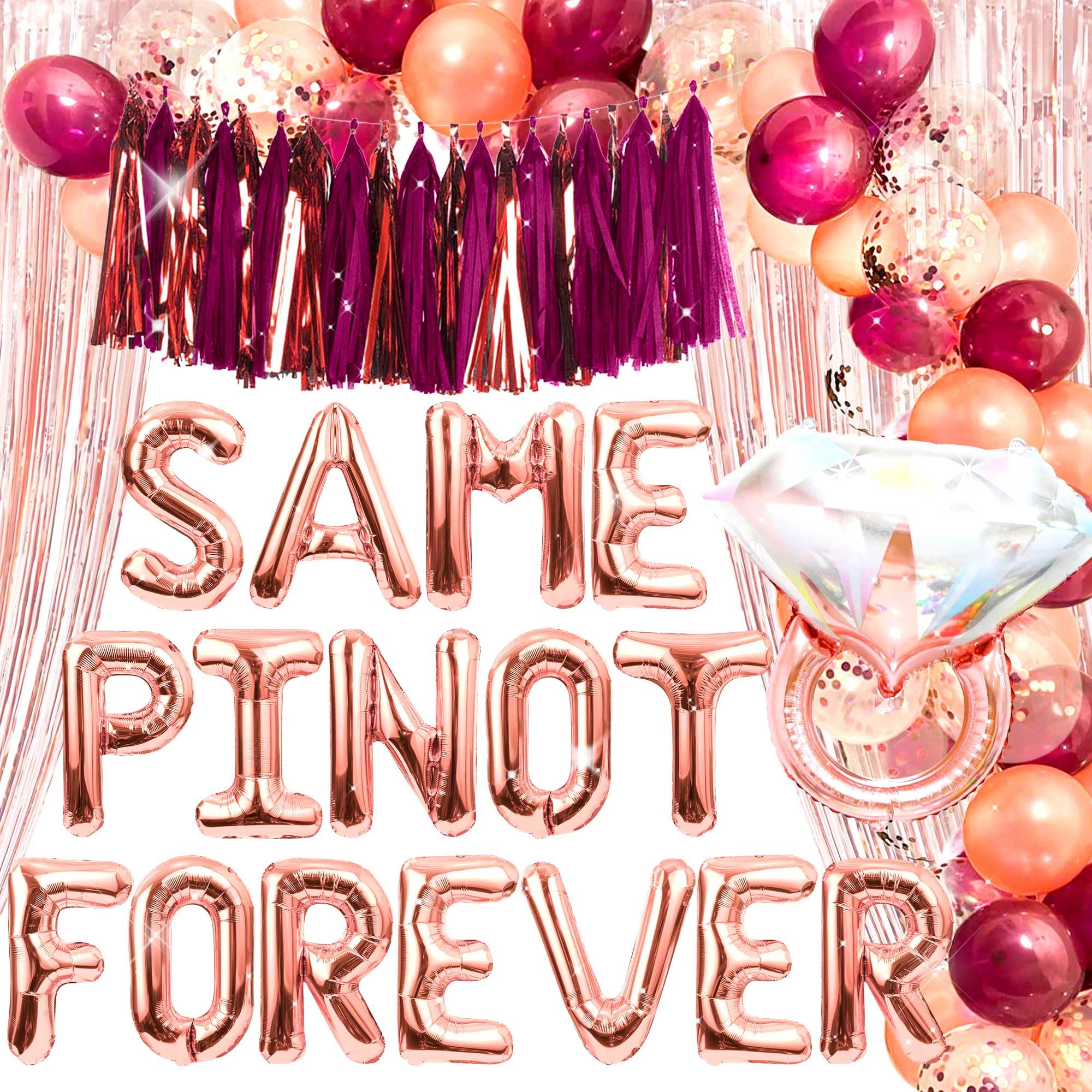 Photo 1 of LaVenty Same Pinot Forever Bachelorette Decor Wine Bridal Shower Decorations for Wine Bachelorette Party Napa Bachelorette Party Decorations