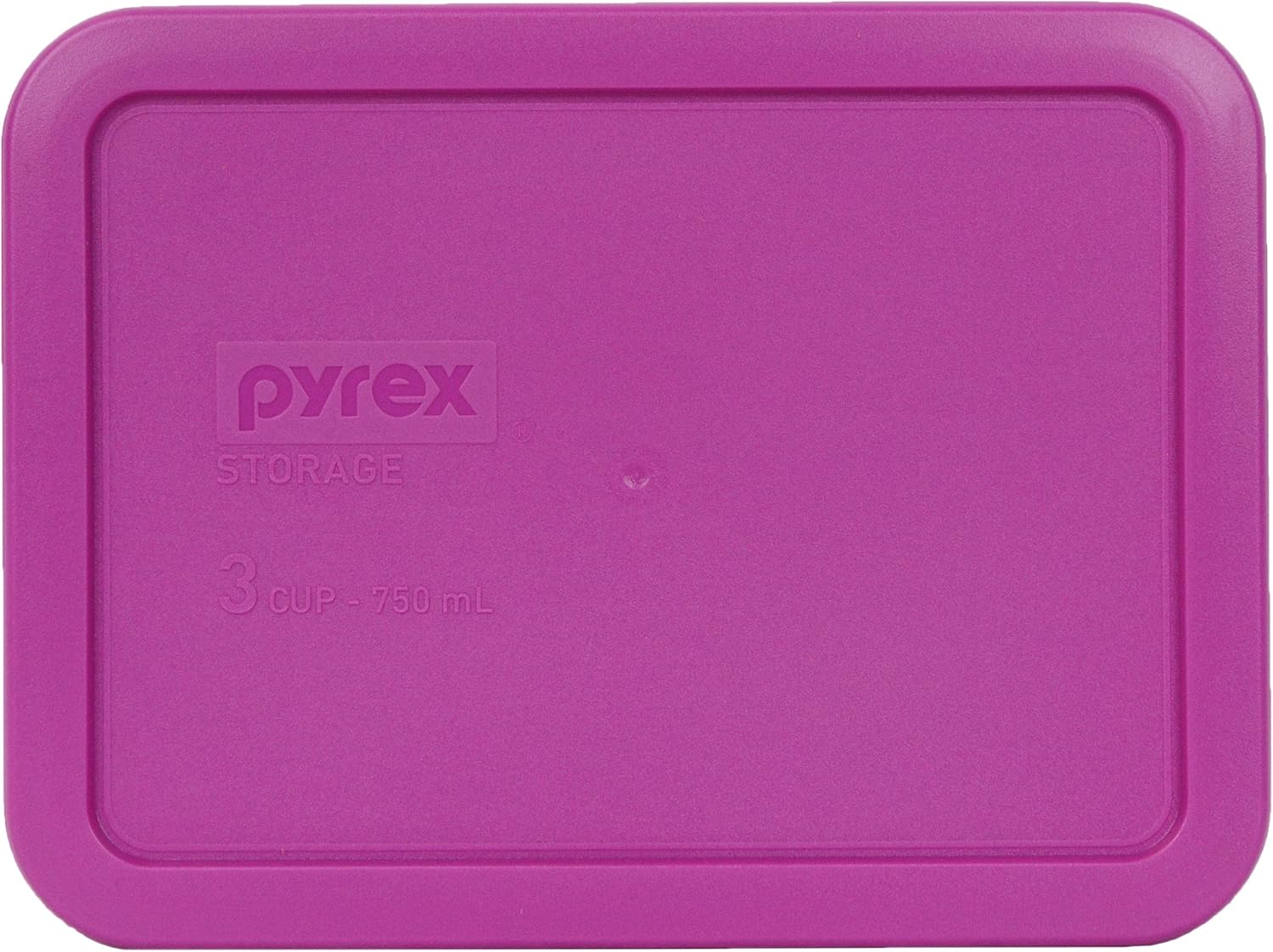 Pyrex 7210-PC 3 Cup Berry Pink Rectangle Plastic Food Storage Lid