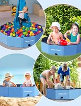 Meowant Foldable Dog Pool L 48 x 12 Inches Upgrade Thickened PP view 5