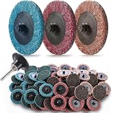 36Pcs 2 Inch Quick Change Discs for Die Grinder, Upgraded 1/4 in Holder | Non-Woven Surface Conditioning Disc, Solidly, Surface Strip Grind Polish for Metal, Fine Medium Coarse, 3 Grit