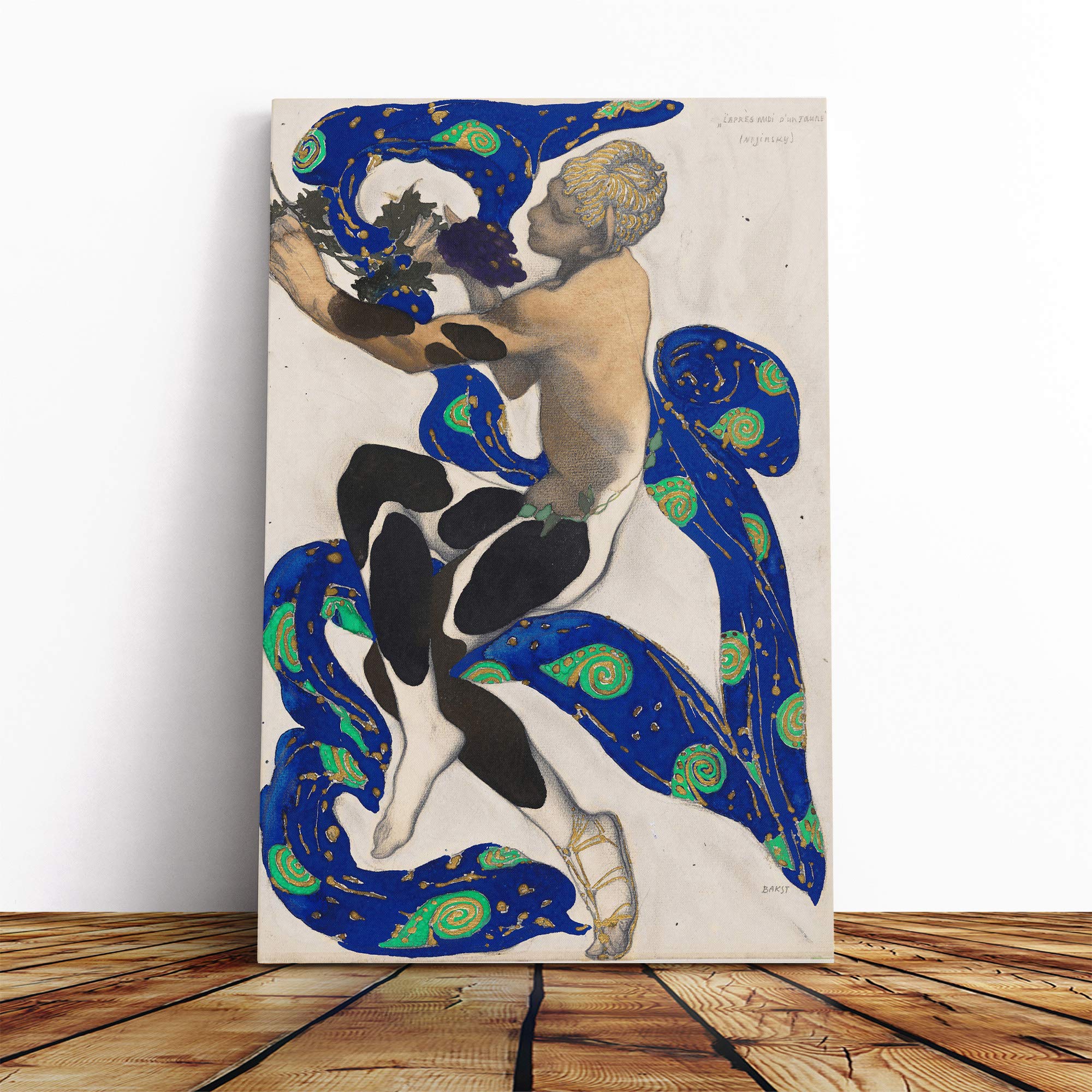Leon Bakst Apre Midi Canvas Print | Gallery Wrapped 30mm Frame Wall Art | 20x14 inches | Ready to Hang | Modern Picture | Living Room Bedroom Lounge Office
