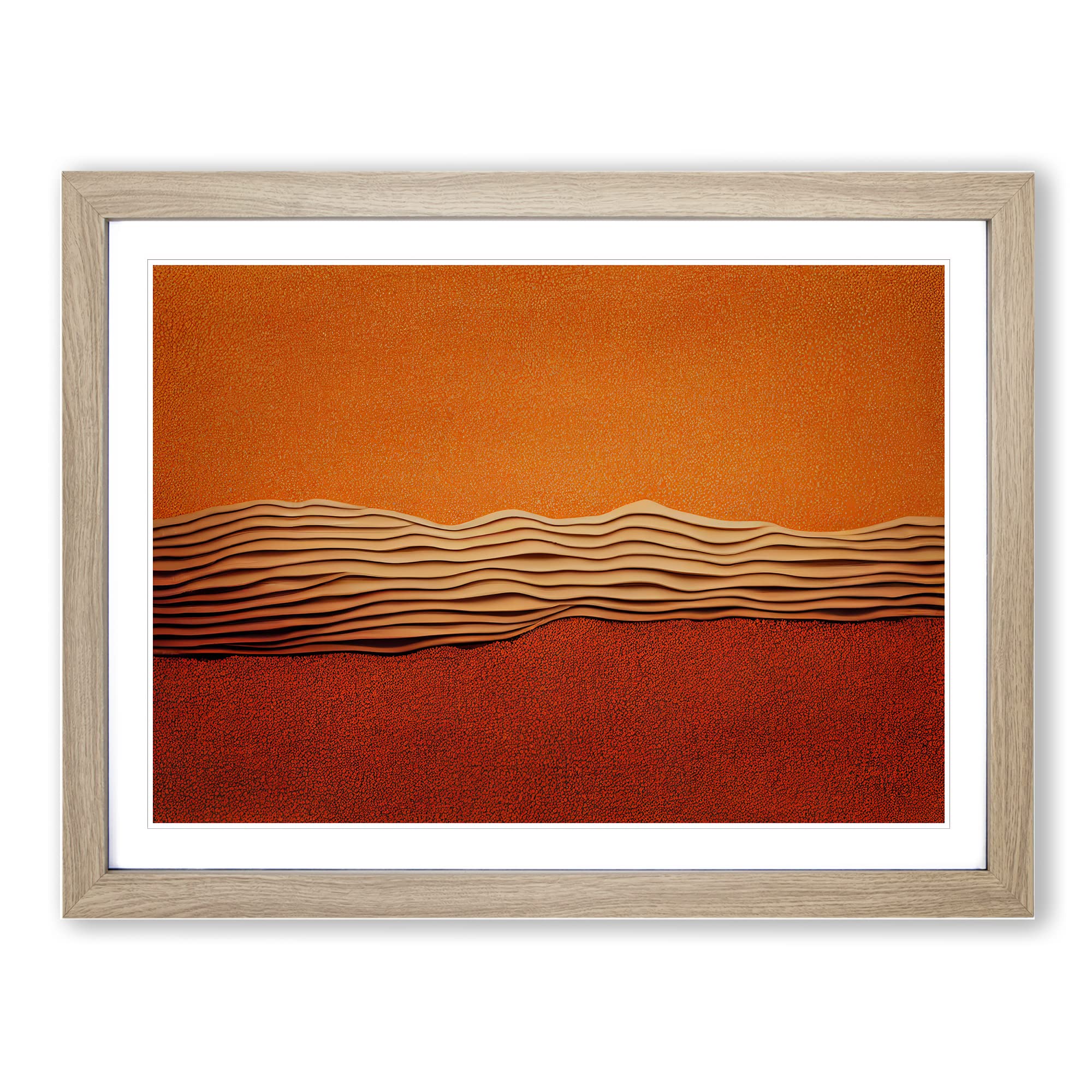 Boundless Modern Abstract Art Framed Print | A4 Oak Framed Wall Art | Ready to Hang | Abstract Fantasy Picture | Living Room Bedroom Lounge Office