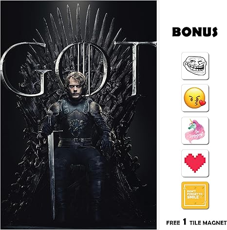 Amazon 映画ポスター ゲーム オブ スローンズ Got Season 8 シオン 13インチ X 19インチ ポスター フライヤー ボーダーレス ボーナス1枚の無料タイルマグネット アートフレーム ポスター オンライン通販