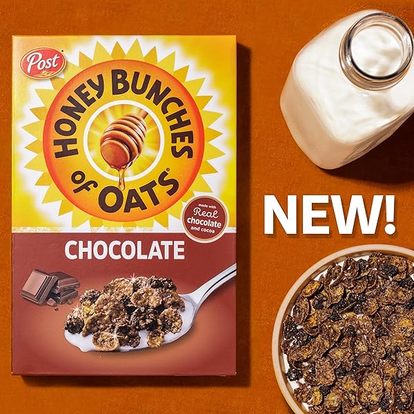 HONEY BUNCHES OF OATS CHOCOLATE, MADE WITH WHOLE GRAIN CEREAL, BREAKFAST CEREAL, 12OZ BOX (PACK OF 1)