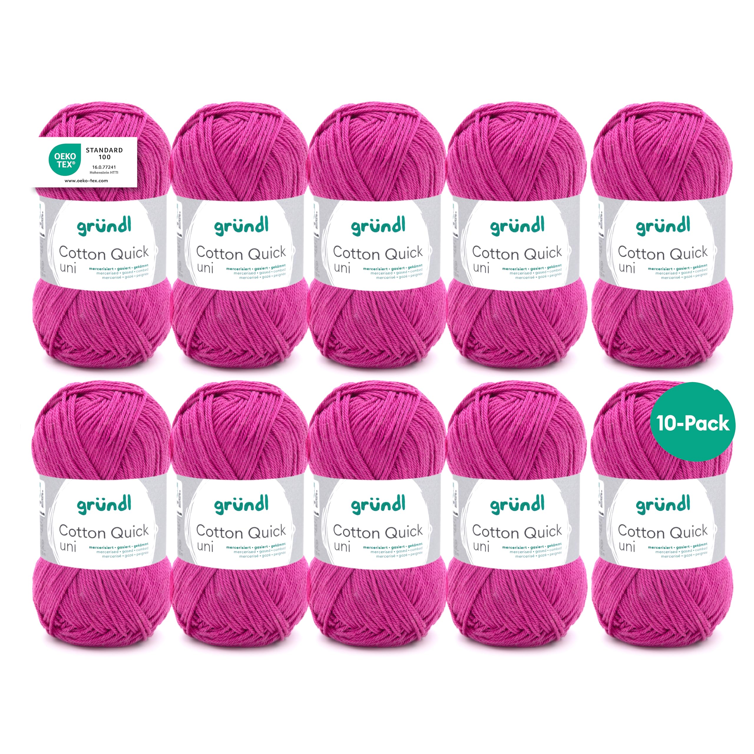 Gründl Value Pack Cotton Quick Yarn, Cotton, orchid, 29 x 12 x 7 cm