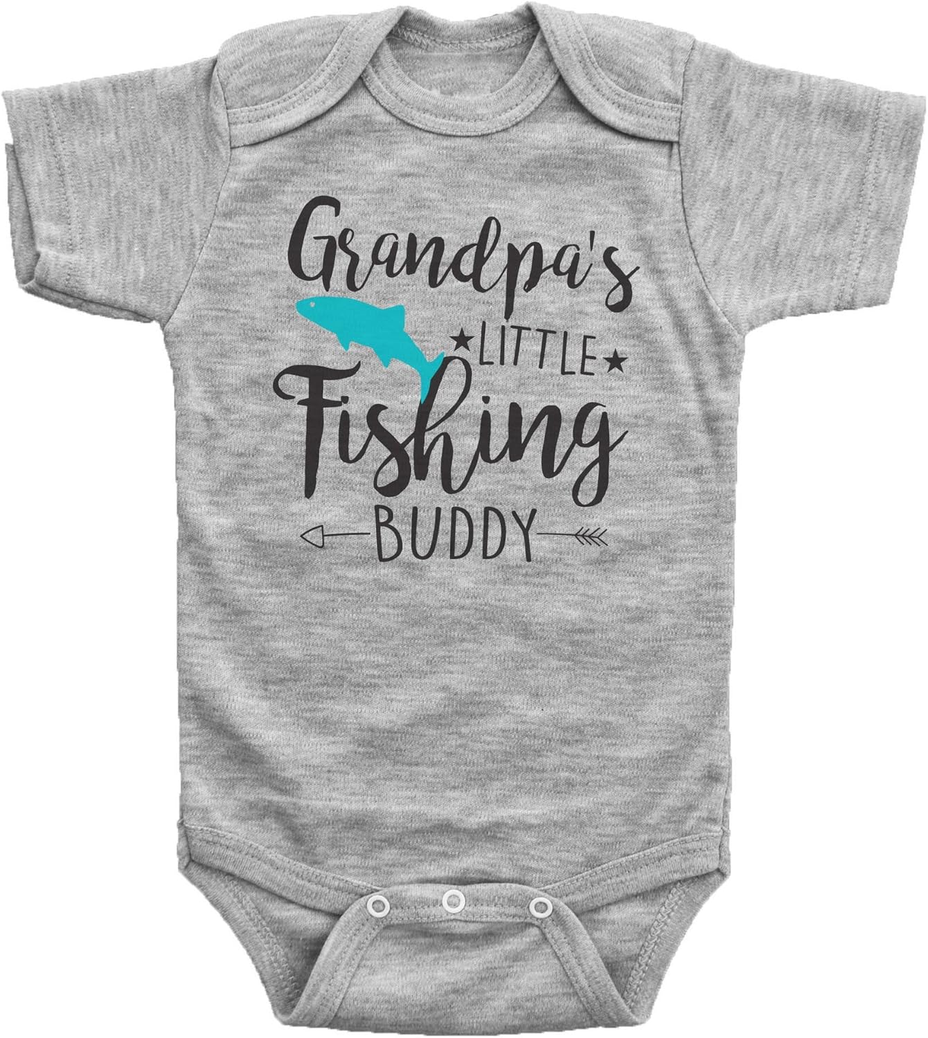 WolfeDesignPDD Funny Grandpa Onesie, Grandpa's Little Fishing Buddy
