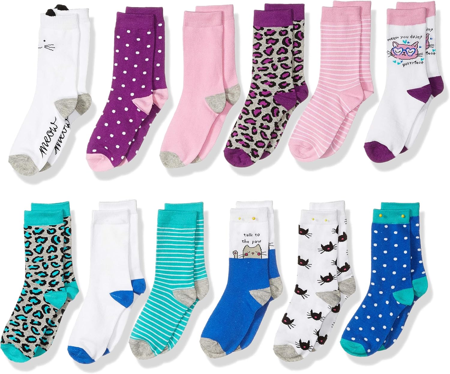  Brand - Spotted Zebra Boys Crew Socks: Clothing