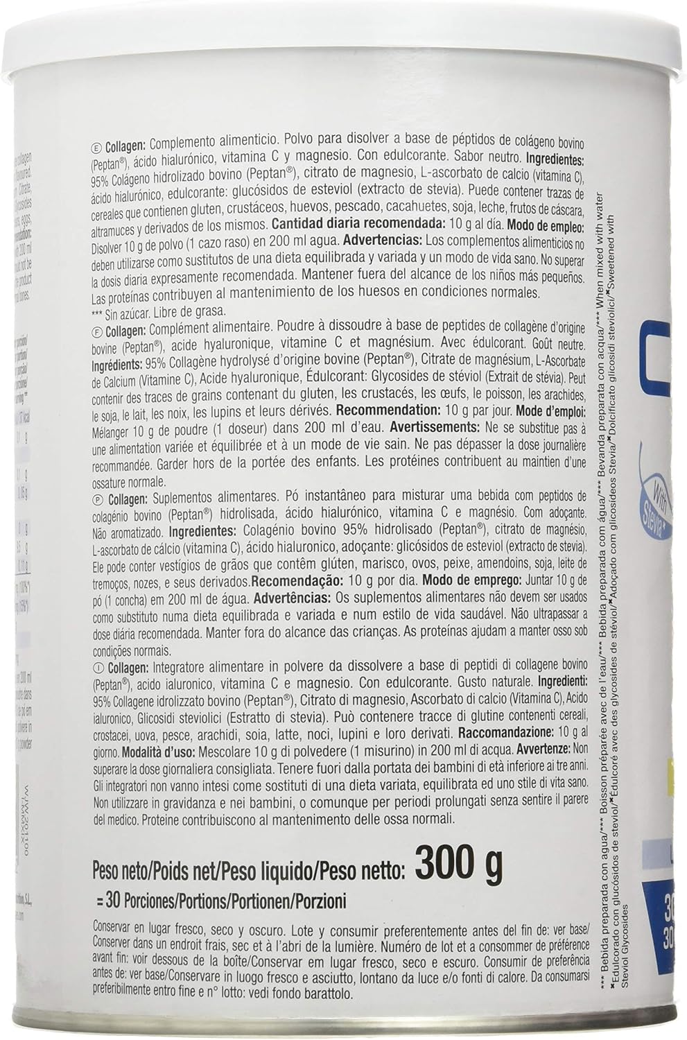 Weider Collagen. with Hyaluronic Acid, Magnesium and Vitamin C. 100% Peptan. Zero Fat. Sugar Zero. Keto, Neutral, 300 g (Pack of 1) - Image 4