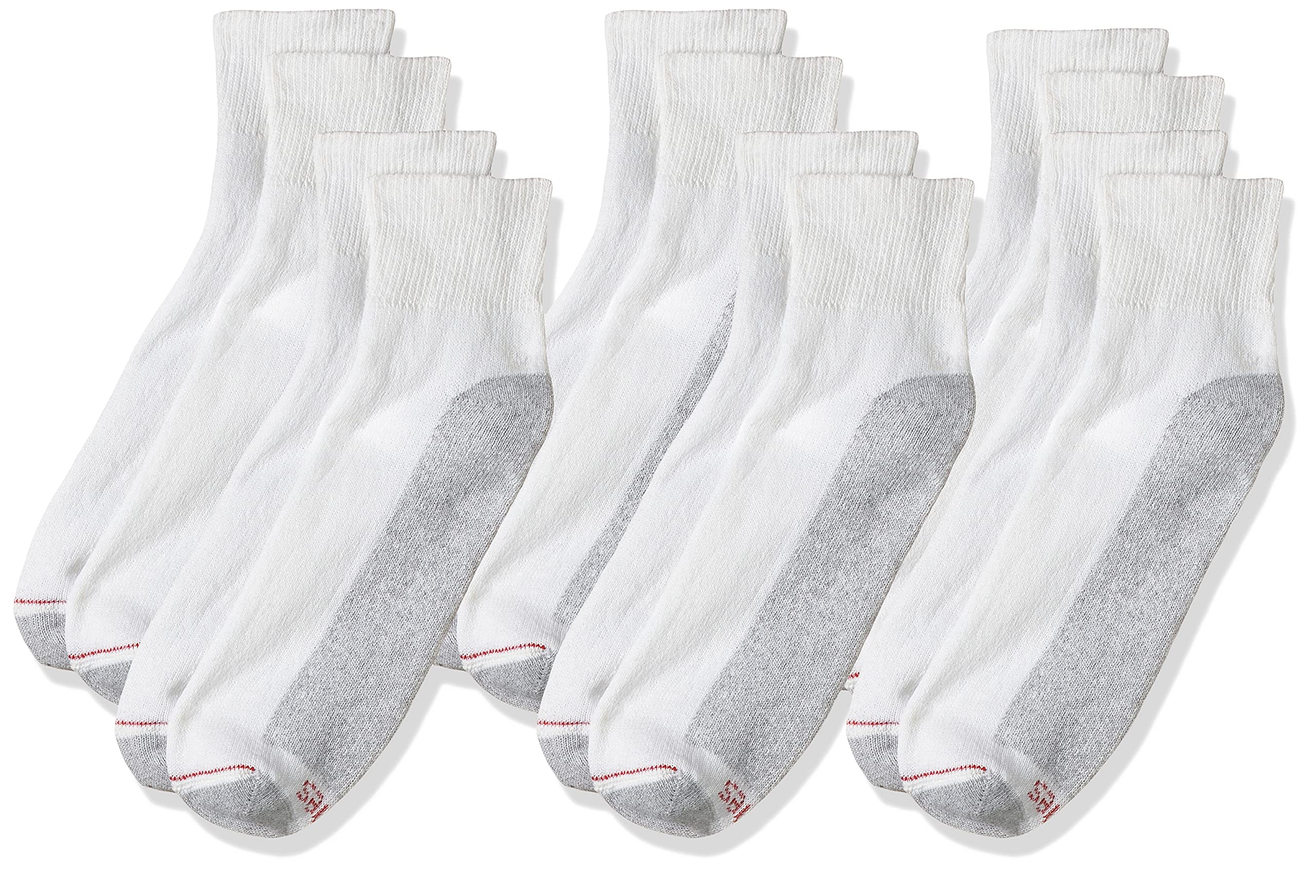 Photo 1 of Hanes Men's Big & Tall Cushion Ankle Socks 6-Pack - Shoe Sizes: 13-15 - White
