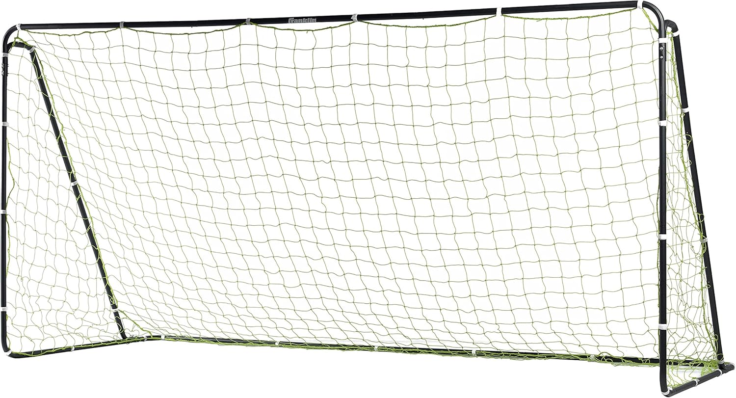 Franklin Sports Competition Soccer Goal – Soccer Net – Soccer Goal for Backyard – Steel Construction – 12 Ft by 6 Ft, Black : Sports & Outdoors