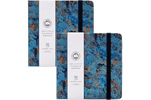 Lightwish Lot de 2 journaux aquarelle carrés, 24 feuilles, 100 % coton, 300 g/m², sans acide, presse à froid pour artistes, a