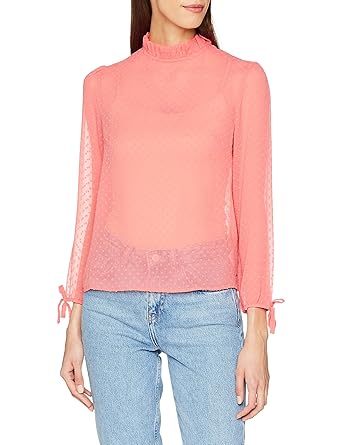 Tommy Jeans Damen Ruffle Dobby Langarm Bluse