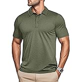 MAGCOMSEN Men's Short Sleeve Polo Golf Shirts 3-Button Moisture Wicking Athletic T-Shirts Casual Collared Shirt