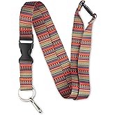 Limeloot Colorful Lanyard for Keys, ID Badges, and Accessories - Premium Lanyard with Quick Release Buckle and Flat Ring.