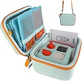 amiumuca Hard Travel Case Compatible with Yoto Mini–Kids Audio & Music Player,Yoto Card Holder Bag with Adjustable Shoulder Strap for Up to 36 Audiobook Cards,Children’s Mini Player. (Light Green)