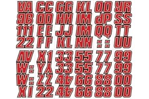 Hardline Products REBLK500 Red/Black Number Factory Matched Registration Kit
