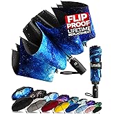 TUMELLA Inverted Windproof Umbrella, Large, Strong & Light, Portable and Automatic Reverse Folding Rain Umbrella, Durable Premium Grip, Fits Car & Backpack