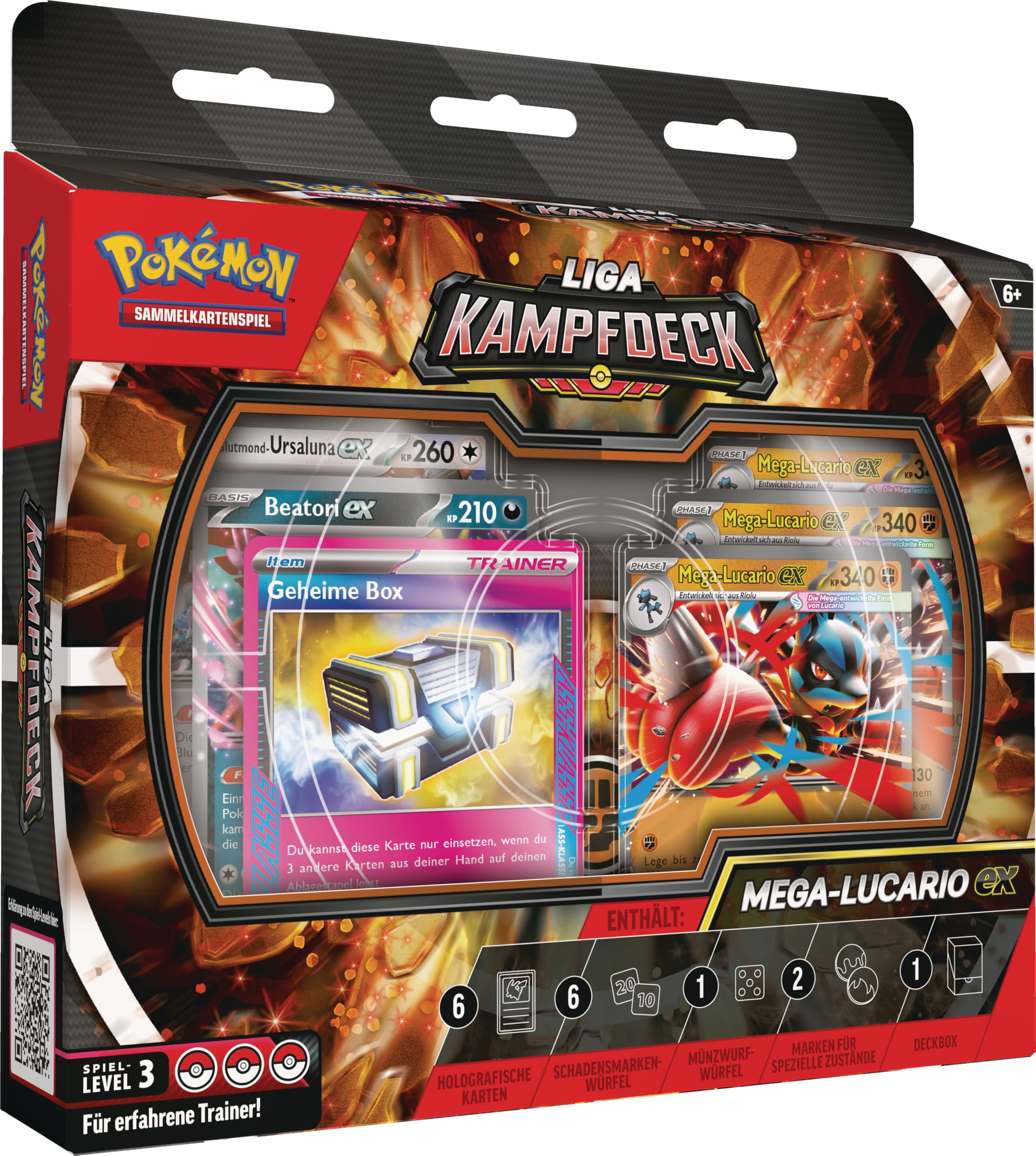 Pokémon-Sammelkartenspiel: Liga-Kampfdeck Mega-Lucario-ex (1 sofort spielbares 60-Karten-Deck mit Mega-Lucario-ex)