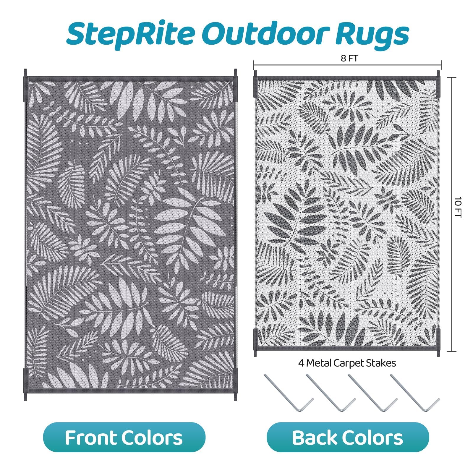Condition photo showing New/Like New for steprite outdoor rug, patio rug, plastic straw camping rugs, large waterproof area rug and mat for o