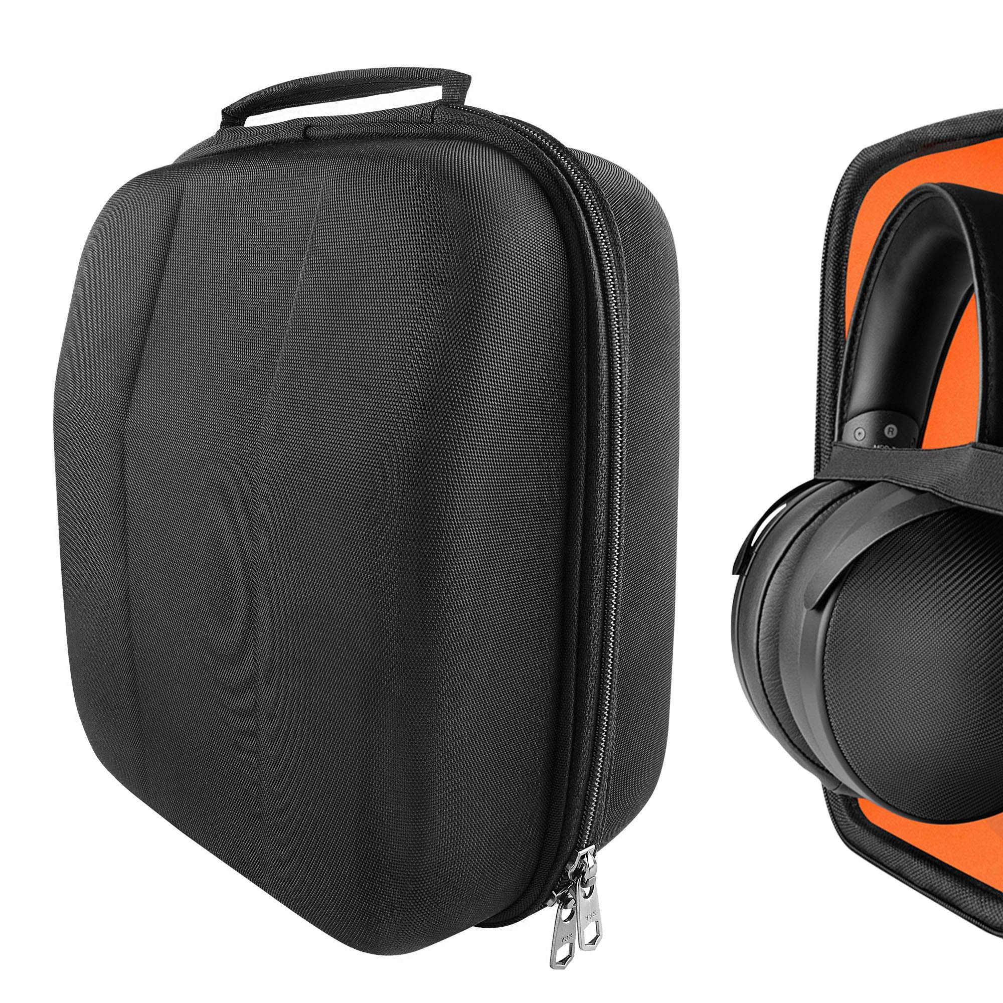Geekria Shield Headphones Case Compatible with Sennheiser HD820, HD800S, HD800, HD700, HD660S2, HD660S, HD650 Case, Replacement Hard Shell Travel Carrying Bag with Cable Storage (Black)