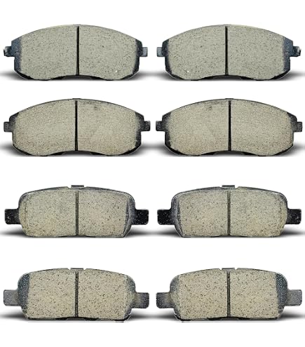 8-Piece Ceramic Brake Pad Set Front & Rear For Nissan Altima 2002-2023 & Leaf 2011-2020 – D1650 & D905
