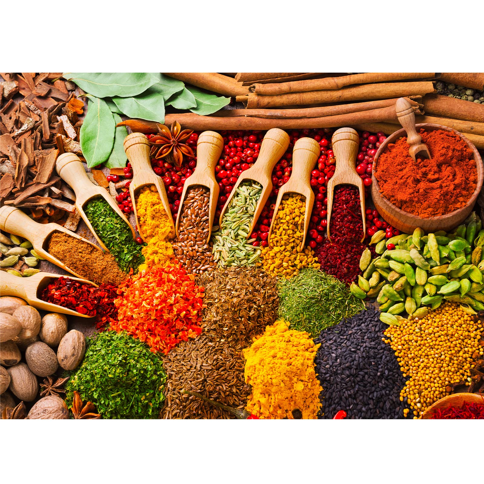 HUADADA Jigsaw puzzles for adults 1000 piece jigsaw puzzles for adults Challenging Game （colorful spices and anise 70cmx50cm） (GSDZ0107-10) — image 1
