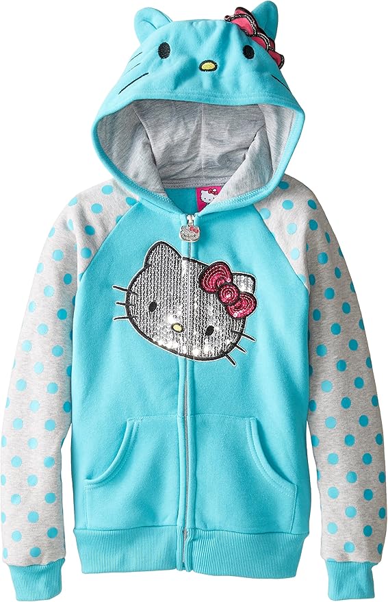 Hello Kitty Girls' Polka Dot Hoodie Clothing