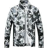 CIVYCEBY Denim Jeans Jackets For Slim Fit Destroyed Distressed Fashion Ripped Vintage Coat Jeans Jacket