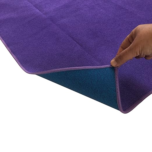 Yogarat Gummy Grip Yoga Towels Smooth Silicone Backing Grips Your Yoga Mat 100 Microfiber Top No Uncomfortable Raised Dots Non Slip Use As
