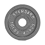 CAP Barbell Olympic 2-Inch Weight Plate, GRAY 10 LBS