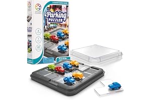 SmartGames Parking Puzzler Cognitive Skill-Building Travel Game with Portable Case featuring 60 Challenges for Ages 7 - Adult