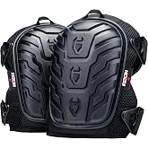 NoCry Professional Gel Knee Pads for Work with Soft Foam and Gel Cushion &mdash; Heavy Duty Cap, Reinforced Adjustable Straps, Military Grade Rivets and Built-in Hang Loops &mdash; Perfect for Construction