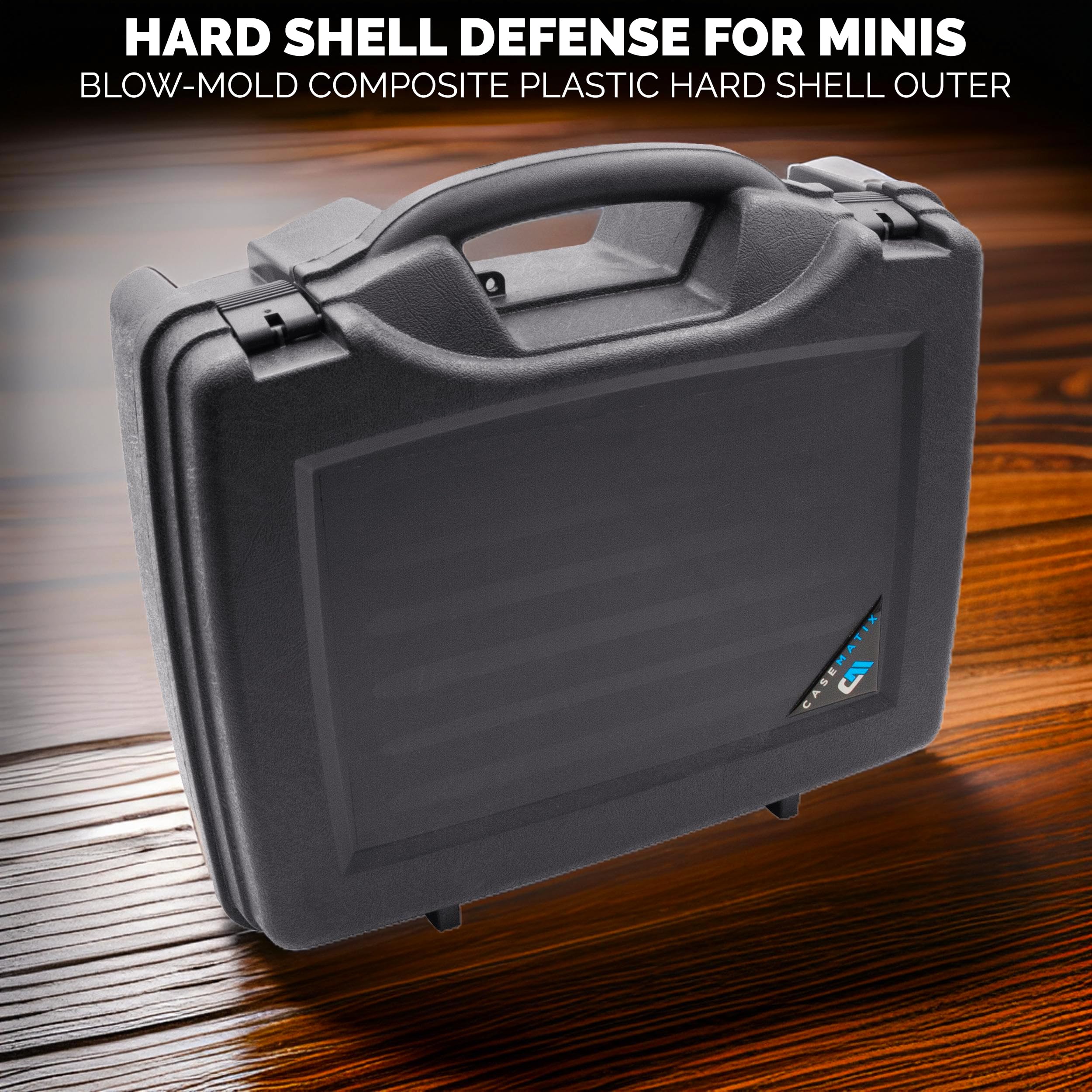 CASEMATIX Hard Shell Miniature Carrying Case - 80 Slot Figurine Miniature Storage Case with Customizable Foam Layer for Large Miniatures Compatible with Warhammer 40k, DnD & More!